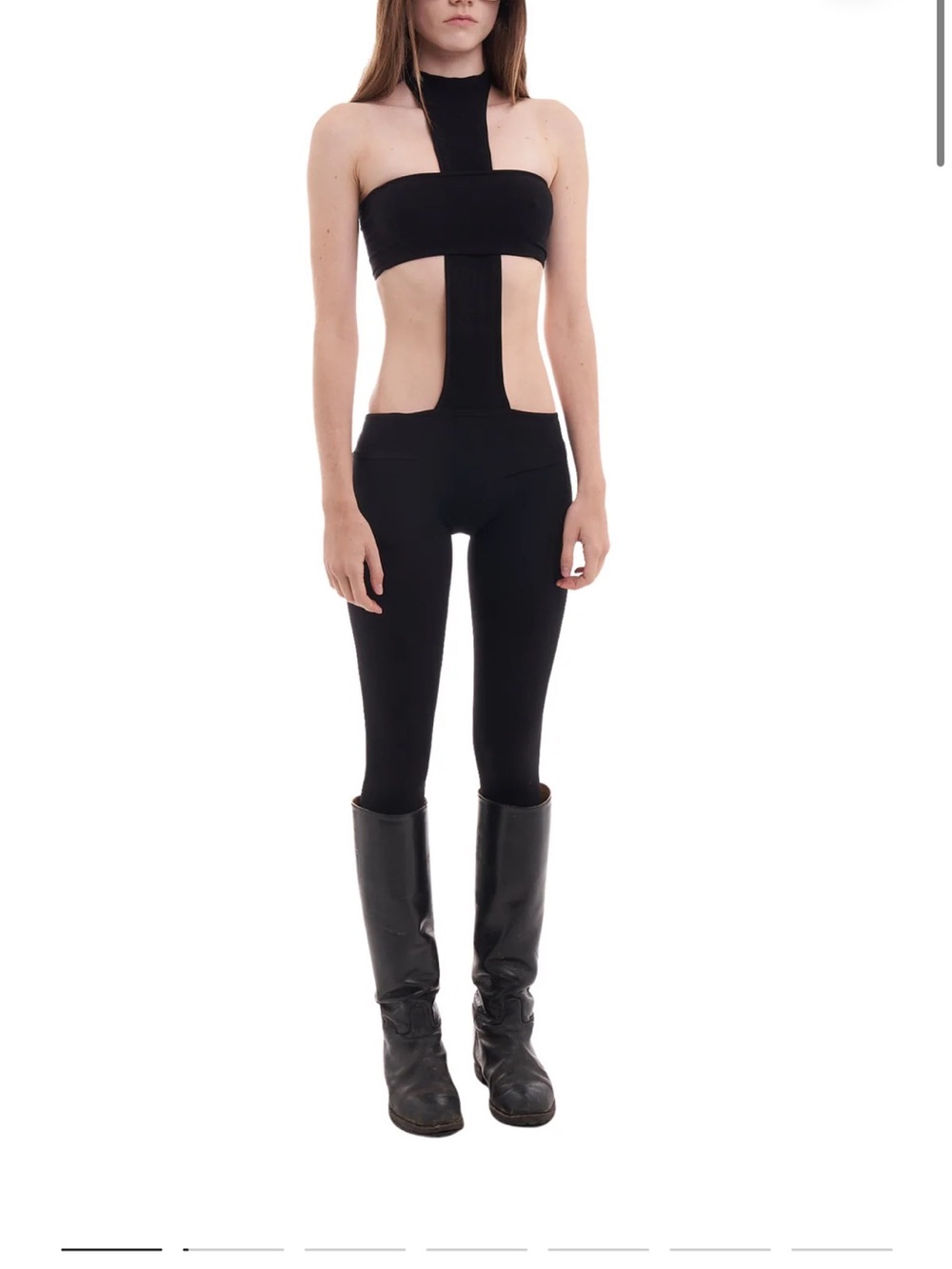 Niihai THE CROSS JUMPSUIT IN BLACK